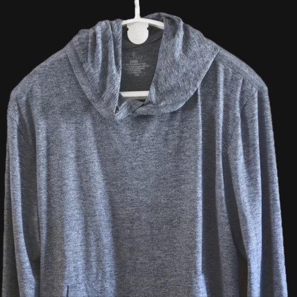 Balance Collection Marled Gray Long Sleeve Hoodie 2 Pockets Men's XL / TG - Picture 2 of 14